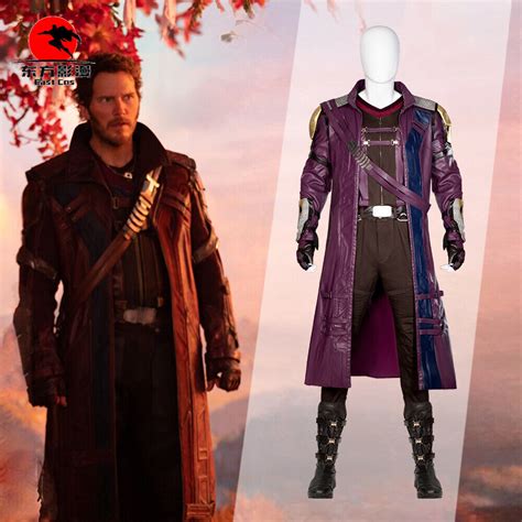 Guardians Of The Galaxy Star Lord Cosplay Costume Trench Coat Version