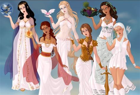 Greek Goddesses Hera Aphrodite Demeter Hestia Athena Artemis