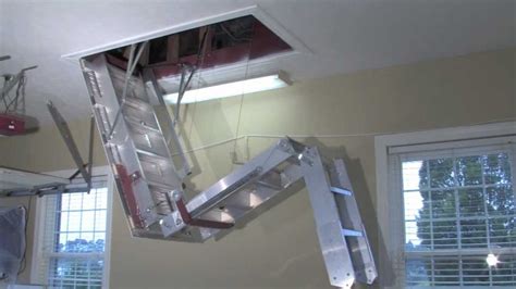 Precision Ladders Automatic Super Simplex Wireless Disappearing Attic St Attic Stairs