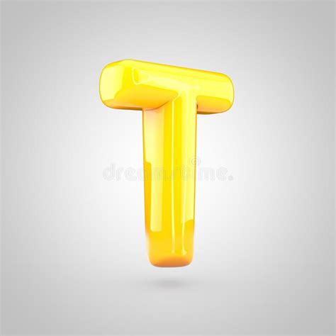 Glossy Yellow Paint Letter Stock Illustrations 720 Glossy Yellow