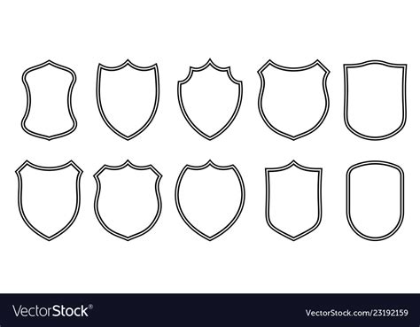 Badge Patches Outline Templates Sport Club Vector Image
