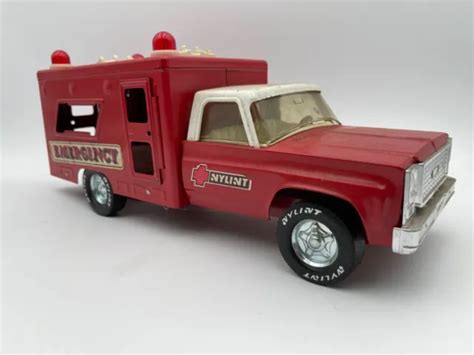 VINTAGE S NYLINT Pressed Steel Emergency Rescue Ambulance Squad Chevy Truck PicClick