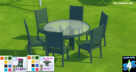 Simista A Little Sims 4 Blog Funky Six Seat Outdoor Table