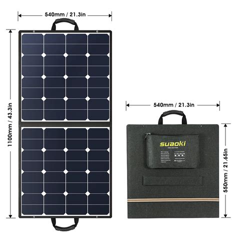 Buy Suaoki Solar Charger 100w Portable Solar Panel Foldable For Suaoki