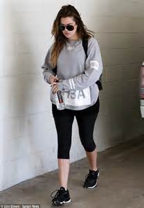 Khloe Kardashian Wears 250 Hba Shirt While Exercising