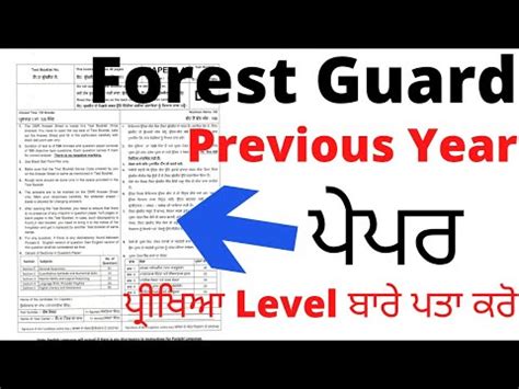Forest Guard Previous Years Question Paper 2022 Forest Guard Exam