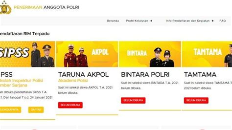 Penerimaan mahasiswa jalur seleksi nasional masuk perguruan tinggi negeri (snmptn) adalah salah satu bentuk jalur seleksi penerimaan mahasiswa untuk memasuki perguruan tinggi negeri yang dilaksanakan serentak seluruh indonesia. Info Penerimaan Polri, Dibuka Pendaftaran Sekolah Inspektur Polisi Sumber Sarjana, Ini Syaratnya ...