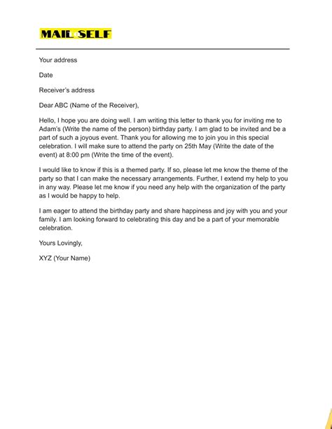 Thank You Letter For Invitation How To Templates And Examples Mail To