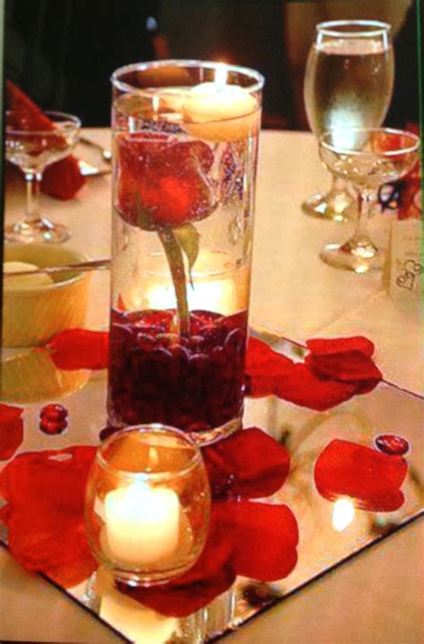 Pin By Ummemaliha On Decor Candle Table Centerpieces Red Wedding