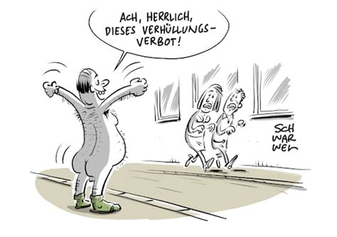 Sie betrachten es als einschränkung der religionsfreiheit. Verhüllungsverbot Dänemark von Schwarwel | Politik Cartoon ...