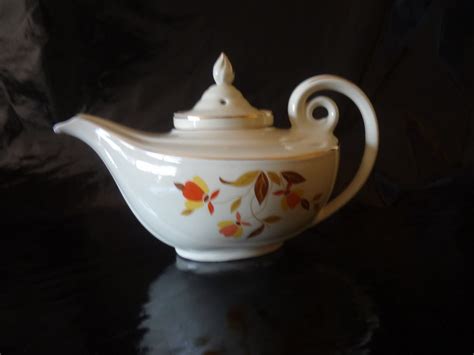 Teapot Aladdin Teapot And Lid Winfuser Autumn Leaf Vintage Etsy