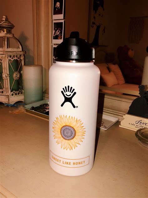 White 32 Oz Hydro Flask With Stickers Hydro Flask Review Hydro