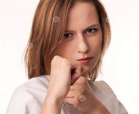 Young Girl In Fighting Pose Stock Photo Image Of Hobby Attack 17686010