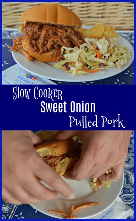 Sweet Onion Slow Cooker Pulled Pork Thrifty Jinxy