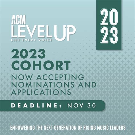 Applications And Nominations For 2023 Acm Level Up Cohort Now Open