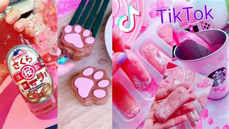 Relaxing And Satisfying 🌸 Asmr Pink Aesthetic Yummy Japanese Snacks Platter Tiktok Compilation Pt