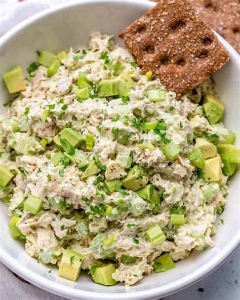 Easy Avocado Chicken Salad Recipe Low Carb Healthy Fitness Meals