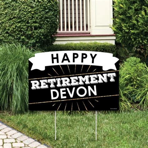 Happy Retirement Retirement Party Yard Sign Lawn Decorations