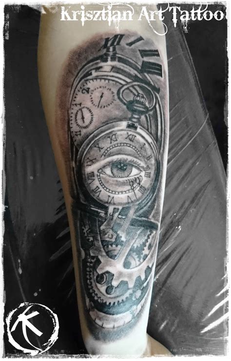 clock and eye - Krisztian Art TAttoo Art Tattoo, Clock, Eye, Tattoos