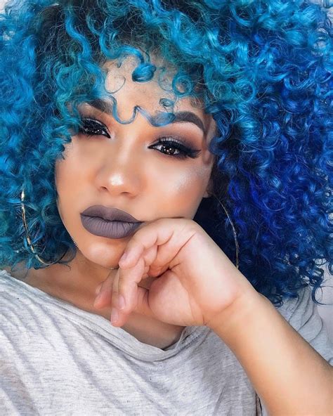 Pin By Melanated Rose On Naturally Beautiful Blue Natural Hair
