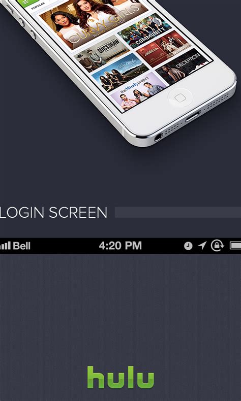 Hulu Iphone App Redesign Free Psd On Behance
