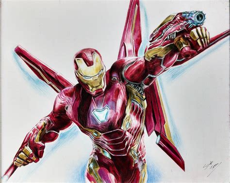 Iron Man Suit Drawing Color