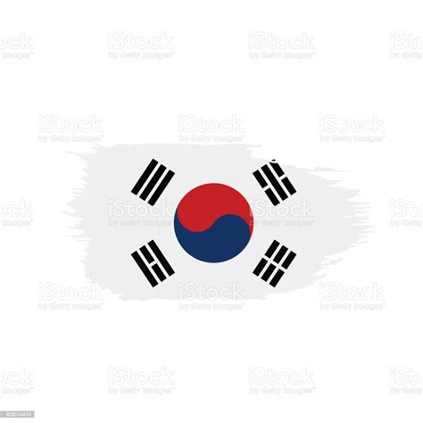 South Korean Flag Vector Illustration Stock Illustration Download