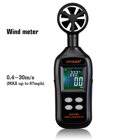 Digital Anemometer Uyigao Handheld Wind Speed Meter Measuring Air Flow
