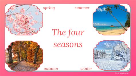 The Four Seasons Vocabulary Reading Speaking And Writing Activities