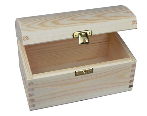 Small Treasure Chest Wooden Box Storage Jewellery Trunk Memory Wedding