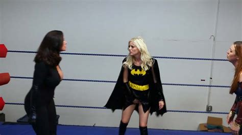 “frozen Batgirl Vs Galaxina” Starring Charlotte Stokely Karlie Montana And Christina Carter