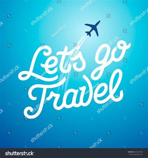 Lets Go Travel Vacations Tourism Concept Stock Vector Royalty Free