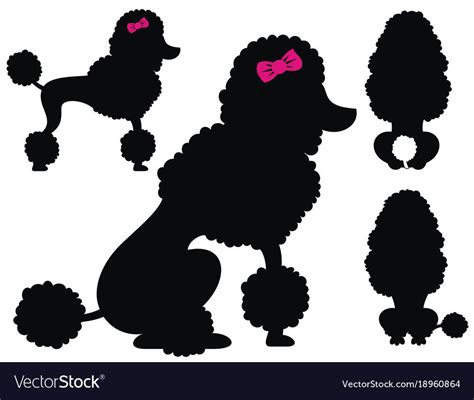 Poodle Dog Silhouettes Royalty Free Vector Image Silhouette Images Dog