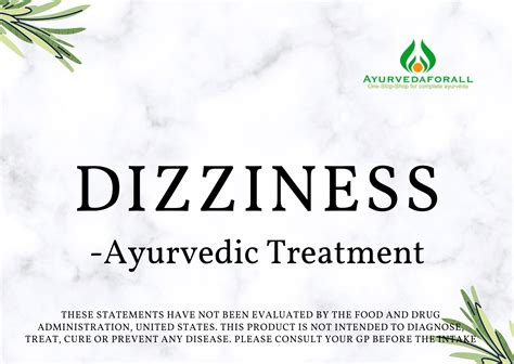 Dizziness Ayurvedic Treatment Diet Exercises Yoga And Pranayama Ayurvedaforall Uk Buy