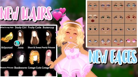 New Hairs Out More Faces And Bubble Game Fixed Roblox Royale High