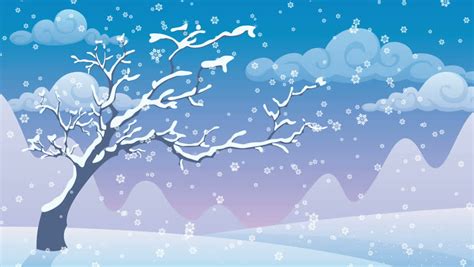 Winter Landscape Cartoon Winter Landscape Vidéos De Stock 100