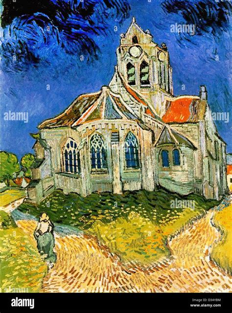 Vincent Van Gogh Kirche von Auvers 1890 Post Impressionismus Öl