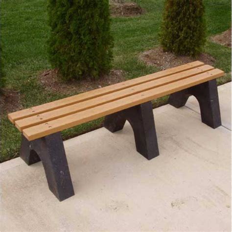 Jayhawk Plastics Recycled Plastic Commercial Sport Backless Bench