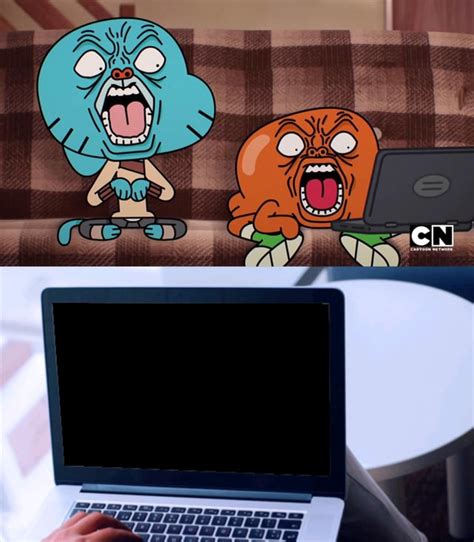 Gumball And Darwin Shocked By What Is On Their Computer R