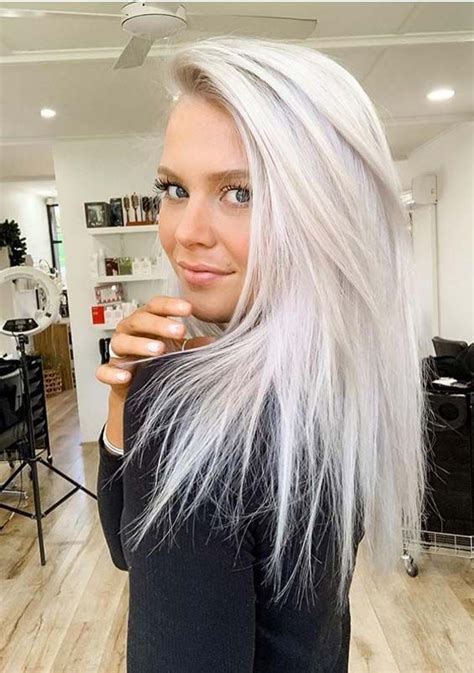 From discreet to very high contrast. Adorable Platinum Blonde Hair Color Shades for 2020 in ...