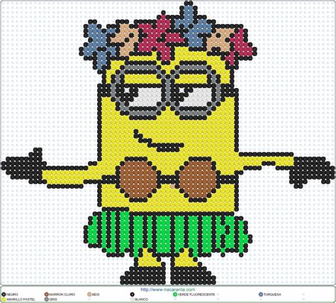 La llama de fortnite hama mini. PATRONES INFANTILES DE MINIONS HAMA BEADS