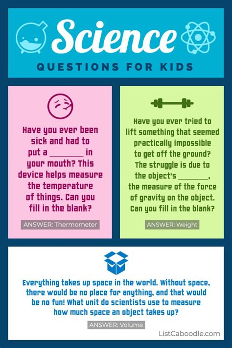 Science Riddles For Kids With Questions And Answers Listcaboodle