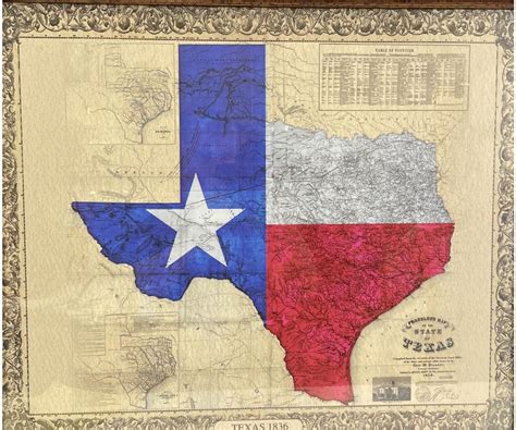 Sold Price Framed Texas Color Map July 6 0122 1100 Am Cdt