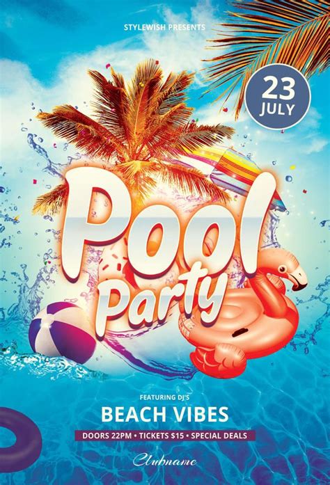 Pool Party Flyer Pool Parties Flyer Pool Parties Poster Party Flyer