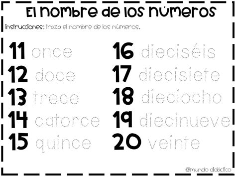 cuadernillo para trabajar los números del 1 al 20 orientacion andujar escritura de numeros