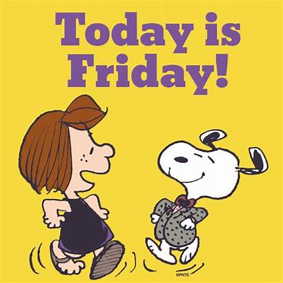 Snoopy Friday Today Tgif Happy Peanuts Quotes