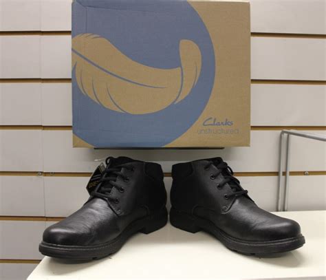 Clarks Un Tread Up Gtx Waterproof Black Leather Laced Boots Uk 7 Eu 41