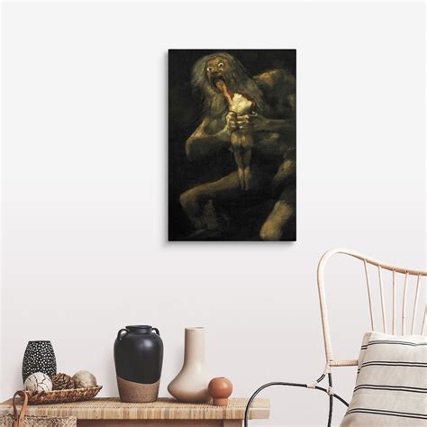 Saturn Devouring One Of His Children Wall Art Canvas Prints Framed