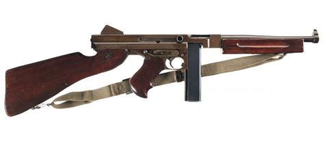 Exceptional World War Ii Thompson M1a1 Submachine Gun With Accessories