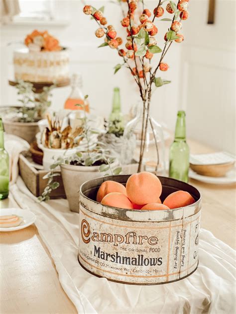 If You Love Peaches You Will Love This Tablescape In 2021 Tablescapes